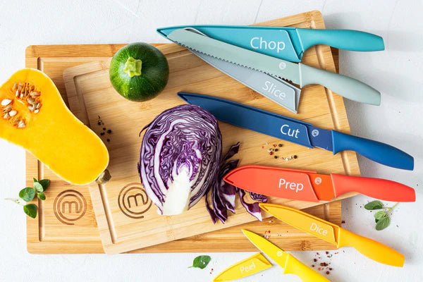 US MASTERCHEF HRO-KNIFE & BOARD SET 9PCS VIVID KITCHENWARE