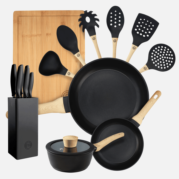 US MASTERCHEF KITCHENWARE SET 17PCS NATURAL KITCHENWARE