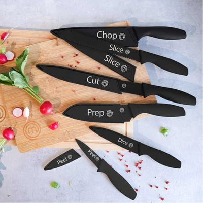 US MASTERCHEF KNIFE & BOARD SET 7PCS ESSENTIAL KITCHENWARE