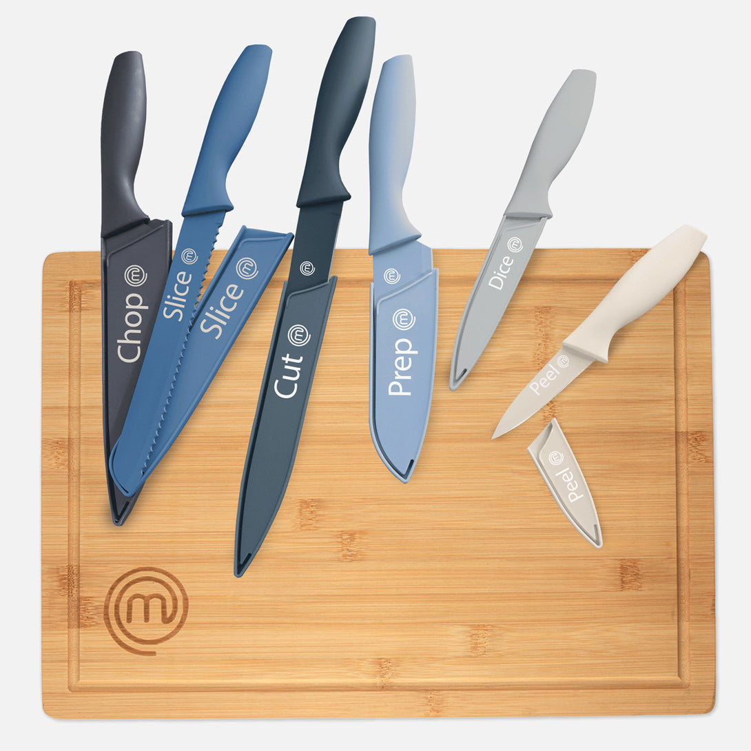 US MasterChef Knife & Board Set 7pcs - Nordic Blue Collection Kitchenware