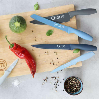 US MasterChef Knife & Board Set 7pcs - Nordic Blue Collection Kitchenware