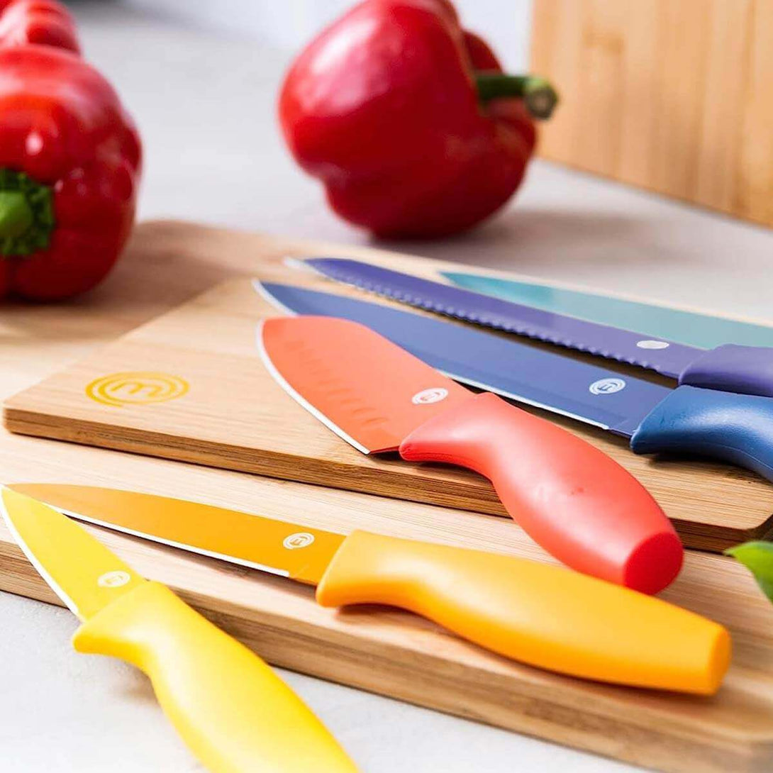 US MasterChef Knives & Board Set 9Pcs Vivid Kitchenware