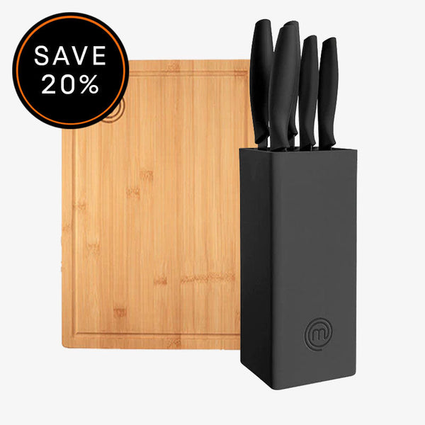 US MASTERCHEF KNIVES & BLOCK OFFER ESSENTIAL KITCHENWARE